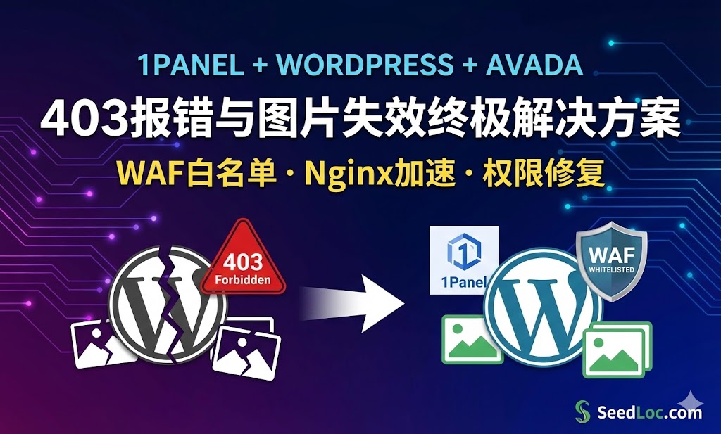 1Panel 环境下 WordPress 图片失效与 403 报错全攻略：Avada 主题深度优化指南