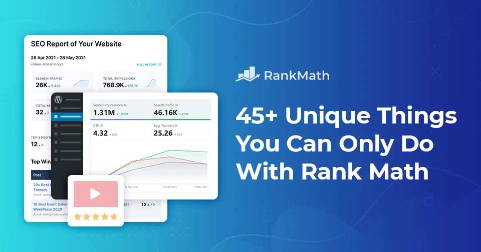 45 多件只有使用 Rank Math 才能做的独特事情