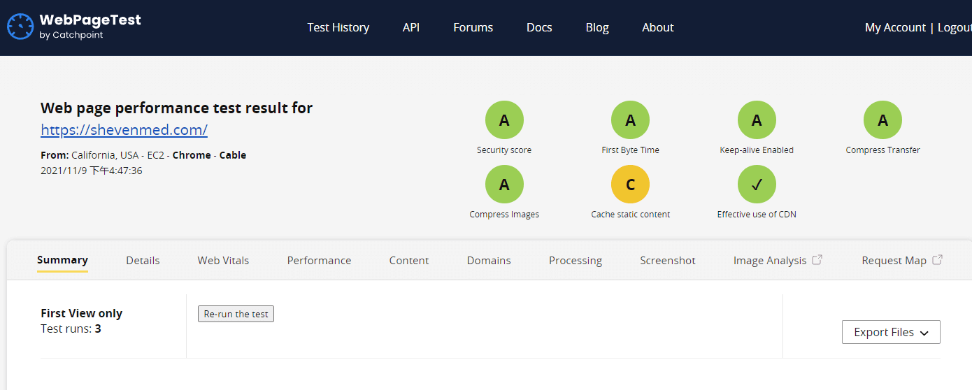 webpagetest